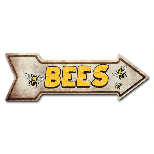 Bees Arrow Decal Funny Home Decor 24in Wide